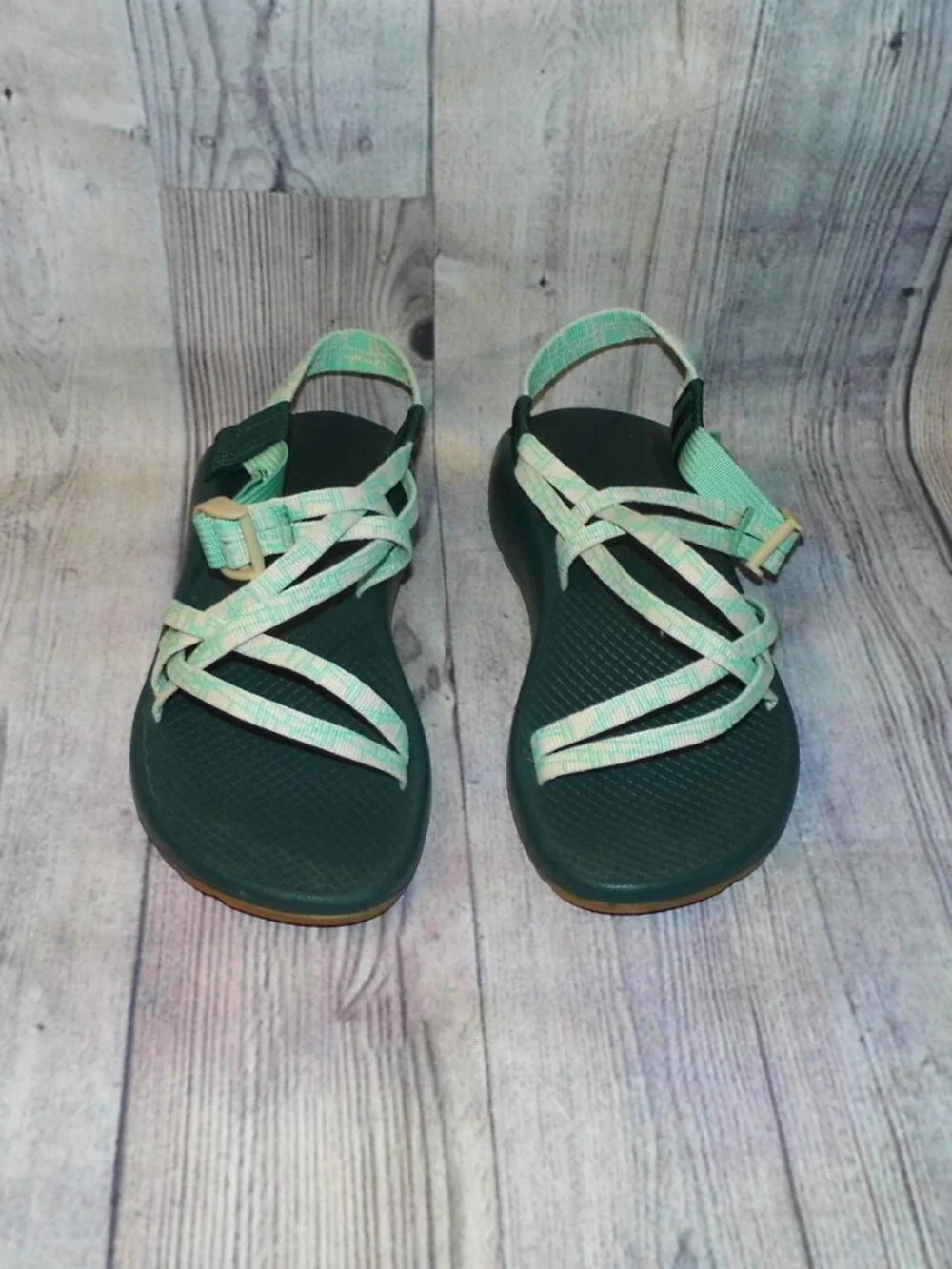 CHACO Z/Cloud X2 Green Sport Sandals Womens Size 8 - Picture 4 of 7